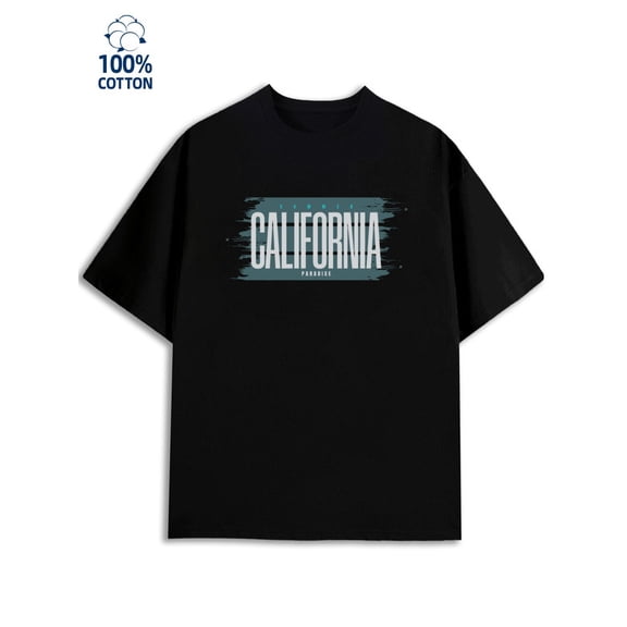 California Tee for men Los Angeles 180G 100% Cotton black 79 usa Trendy Unisex Shirt Graphic tshirts Original Unisex Shirt Cotton tshirts Fashion Unisex Shirt Short Sleeve tshirts