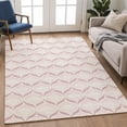 thumbnail image 6 of Addison Rugs Mayfield Premium Machine Washable Transitional Stripes Pink Rectangle Rug, 3' x 5', 6 of 6