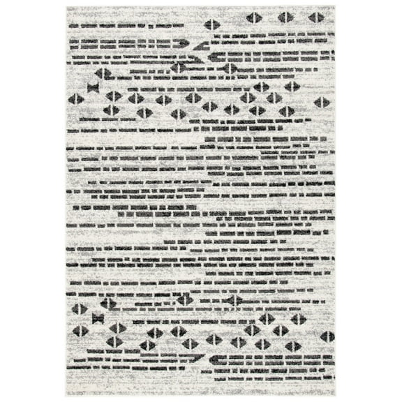 SAFAVIEH Tulum Ognen Geometric Area Rug, 5'5" x 7'7", Black/Ivory