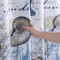 thumbnail image 4 of Under The Sea Blue Pinted Ocean Window Curtain Pair,Modern Seashell Beach Lighthouse 2 Panels Set,Each 42" W x 63" L and Total 84" Wide and 63" Long, 4 of 6