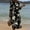 Black, variant on QUNYINEY Short Sleeve Casual Dresses for Women Summer Midi Flower A Line Dress Vacation Beach Loose Fit Crew Neck Dresses