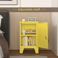 thumbnail image 5 of 24.5" H Metal Locker Storage Cabinet with Lock - Adjustable Shelf & Feet, Single Door Lockable Cabinet for Home, Office, Bedroom, Living Room (Yellow), 5 of 16