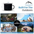 thumbnail image 3 of Juego de 4 tazas de camping Toughty de esmalte negro, 470 ml, 3 of 6