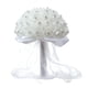 thumbnail image 1 of Ramo de boda para novia, flor blanca artificial para boda, ramo de rosas artificiales para damas de honor, 1 of 9