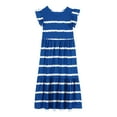 thumbnail image 4 of Fashion Girls Summer New Short Sleeves Round Neck Solid Color Dress, 4 of 5
