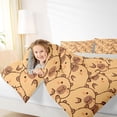 thumbnail image 3 of Manfei Cartoon Animal Print Full Size Comforter Sets,Cute Capybara Bedding Comforter Set,Brown,Light Gray Reversible,3 Pieces,1 Comforter and 2 Pillowcases, 3 of 7