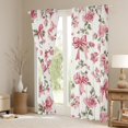 thumbnail image 3 of Feelyou Vintage Bowknot Child Black Out Curtains, Pink Flower Floral Curtains Pack of 2 (42x63 Each), Fashion French Style Bedroom Curtains, Living Room Curtains Decor, 3 of 6