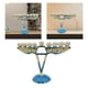 thumbnail image 4 of Menorah de Metal Esmaltado Pintado a Mano, Candelabros Judíos Adornados con Joyas, Candelabros con Detalles Enjoyados, Portavelas , AZUL Soledad Candelabro menorá, 4 of 9