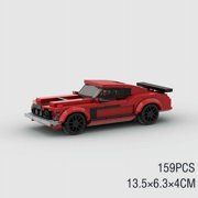 Boss 302 MOC Car Speed Champions Super Race F1 Vehicle 1969 Mustang Technical Building Block Racing Brick Christmas Gift City