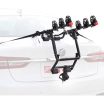 Premium Trunk Mount Rack Carries 3 Bikes, Portable Adjustable Bike Rack for Car, SUV, Hatchback, Black