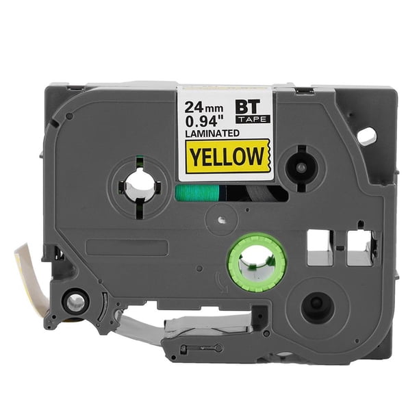 Compatible Con Brother Tze-651 P-Touch Cinta De Etiquetas Laminada Negra Sobre Amarilla De 24 Mm Advancent EL006256-00