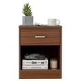 thumbnail image 4 of Mesita de noche Costway moderna con almacenamiento de madera de 2 Niveles con cajón y gabinete, 4 of 4