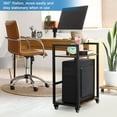 thumbnail image 5 of PC Computer Tower Stand w/ Wheels Mobile CPU Holder 2-Tier Under Desktop Durable, 5 of 7