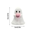 thumbnail image 2 of Lypsnake Ghost Holding Pink Pumpkin Figurine, Pastel Resin Ghost Statue, Kawaii Spooky Tabletop Ornament for Tiered Tray Shelf Halloween Home Decor, 2 of 6