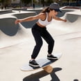 thumbnail image 4 of Gymax Balance Board Trainer Wooden Balancing Board w/Cork Roller & Storage Rack Black & Natural, 4 of 10