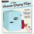 thumbnail image 5 of Nostalgia Retro 6-Can Display Fridge & Heater, Aqua, 5 of 6