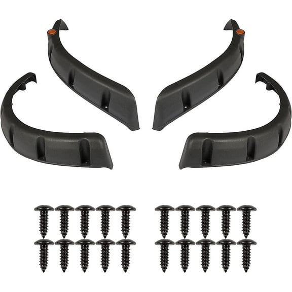 Labwork Fender Flares 4-Pack Golf Cart Front & Rear Fender Flares with Metal Hardware Fit for Yamaha Drive G29