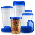 thumbnail image 1 of Contenedores de almacenamiento para congelador Tafura, 32 oz, paquete de 6 con tapas superiores giratorias, 1 of 7