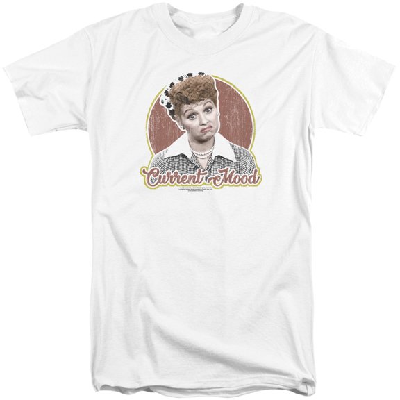 I Love Lucy Current Mood S/S Adult Tall 18/1 T-Shirt White