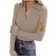 thumbnail image 1 of AUNVITO Women's Ribbed Knit Long Sleeve Turtleneck Slim Fit Thermal Base Layer Top, 1 of 9