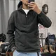 thumbnail image 3 of Ropa para hombre con media cremallera, sudaderas con capucha sólidas, sudaderas coreanas para hombre, estilo Overfit, ropa de calle, ofertas al por mayor, precio bajo, 3 of 5