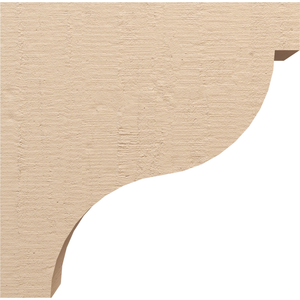 8"W x 32"D x 32"H Thin Garner Rough Cedar Woodgrain TimberThane Corbel, Primed Tan