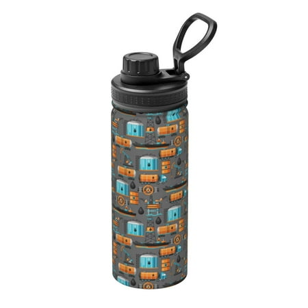 

Gaeub Industrial Transportation Print Stainless Steel Water Bottle 18oz Sports Insulated Kettle for Women Men Suitable as a Gift