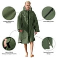thumbnail image 5 of Lobmouse Swim Parka for Adult and Kids,Unisex Fleece Lined Hooded Swim Jacket,Waterproof Windproof Versatile Warm Coat Oversized Bat Wing Changing Poncho for Surfing Swimming, 5 of 11