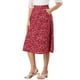 thumbnail image 4 of Falda Midi A-Line Floral de Chiffon para Mujeres INSPIRE CHIC, Falda Vintage de Verano S Roja, 4 of 7