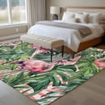 thumbnail image 4 of Pink Flamingo Large Area Rugs 6x9 ft Country Tropical Animal Green Monstera Leaf Plant Farm Washable Rug Non Slip Indoor Carpet Absorbent Floor Mat for Living Room Bedroom Dining Room, 4 of 9