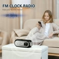 thumbnail image 6 of Digital Alarm Clock Bluetooth Speaker with Fm Radio, Digital Smart Alarm Clock Wireless Radio with Dual Alarm, LED Mirror Display, Hands-Free Calling, Great for Nightstands, Offices and Kitchens, 6 of 11