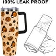 thumbnail image 5 of 40oz Halloween Tumbler with Lid & Straw - Black Cat & Pumpkin Design - Vacuum Insulated, Leak Proof Stainless Steel Cup - Spooky Goth Cute Gift for Women & Teens, 5 of 6