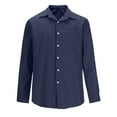thumbnail image 3 of SHTXOZHI Men's Button Down Long Sleeve Shirts Casual Work Formal Shirt Tops with Pocket, 3 of 5