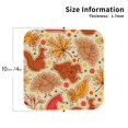 thumbnail image 2 of Kdxio Autumn Animal Maple Leaves Funny Coasters,4 Pcs Leather Coasters,Housewarming Gifts,Protect Furniture from Water Marks Scratch and Damage, 2 of 6
