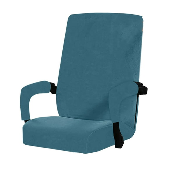 Xingzhi Easy To Care Chair Cover Soft And Comfortable Velvet Universal Size Peacock Blue XL