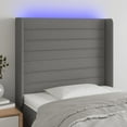 thumbnail image 6 of vidaXL LED Headboard Dark Gray 64.2"x6.3"x30.7"/34.6" Fabric, 6 of 52