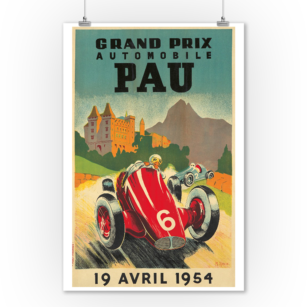 Poster Print France Wall Art Print Vintage Travel Print Pau Travel Poster Hanger Framed Print Canvas Print Wall Decor