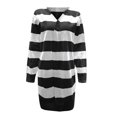 thumbnail image 3 of YUNAFFT Women's Tops, Jackets& Coat Clearance, Fashion Women Casual Stripes Patchwork Long Sleeves Sweater Cardigan Blouse Tops, 3 of 5