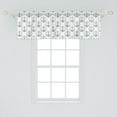 thumbnail image 2 of Ambesonne Anchor Window Valance, Floral Art Marine, 54" X 18", Black White, 2 of 3