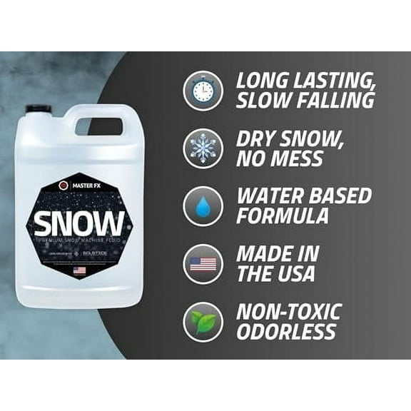 Snow Machine Fluid - Creates Dry Flakes - Non Toxic - 1 Gallon