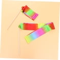 thumbnail image 3 of WEUVEB 2Set Gymnastics Dance Ribbons Assorted Color Satin Wooden Handle 350x1.60x0.10cm, 3 of 8