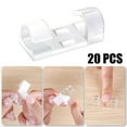 thumbnail image 1 of 20 Pcs Cable Cord Clips Self-Adhesive Wire Clamp Table Wall Tidy Holder Organizer, 1 of 9