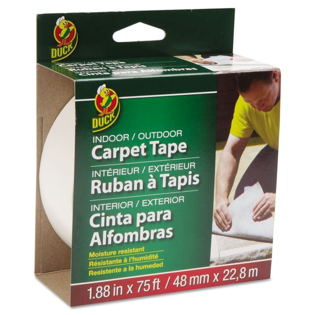Cinta adhesiva Duck Brand para interiores y exteriores, 1,88 cm x 22,86 m, color blanco