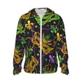 thumbnail image 2 of Lsque Mardi Gras Surface UPF 50+ Lightweight Sun Protection Men's Women's Long Sleeve Shirt, Hoodie Performance -Medium, 2 of 9