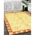 thumbnail image 3 of Ahgly Company Machine Washable Indoor Square Abstract Orange Area Rugs, 5' Square, 3 of 7