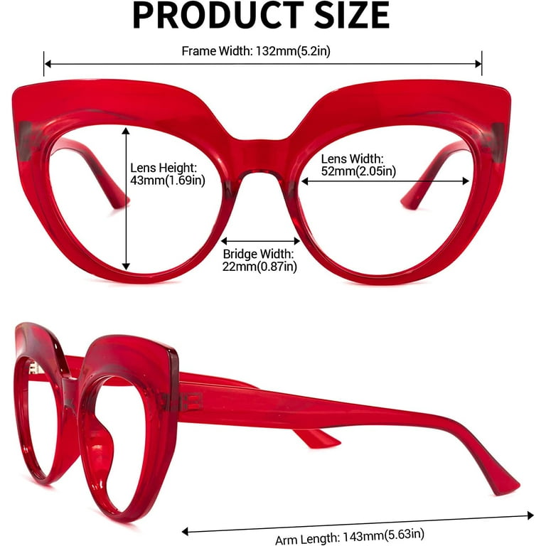 Fake red cat eye glasses on sale