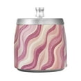 thumbnail image 7 of Yayeee Ashtray with Lid for Cigarette Smokeless Stainless Steel Home Ash Holder, Pink Brown Pattern, 7 of 7
