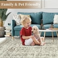 thumbnail image 3 of Garvee 8'x10' Area Rug Vintage Distressed Rug Washable Floral Indoor Non Slip Low Pile Area Rugs, Brown, 3 of 8
