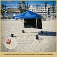 thumbnail image 6 of ARROWHEAD OUTDOOR KGS0397U Backpack Pop-up Canopy with Sunwall, Sand Bags, Guide Ropes, Ground Stakes, 6'x6' / 8'x8' Top to Bottom - Blue, 6 of 9