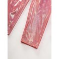 thumbnail image 6 of YONGHS Kids Girls Shiny Metallic Stretchy Dance Pants Disco Leggings Footless Skinny Tights Trousers Red 5-6, 6 of 7